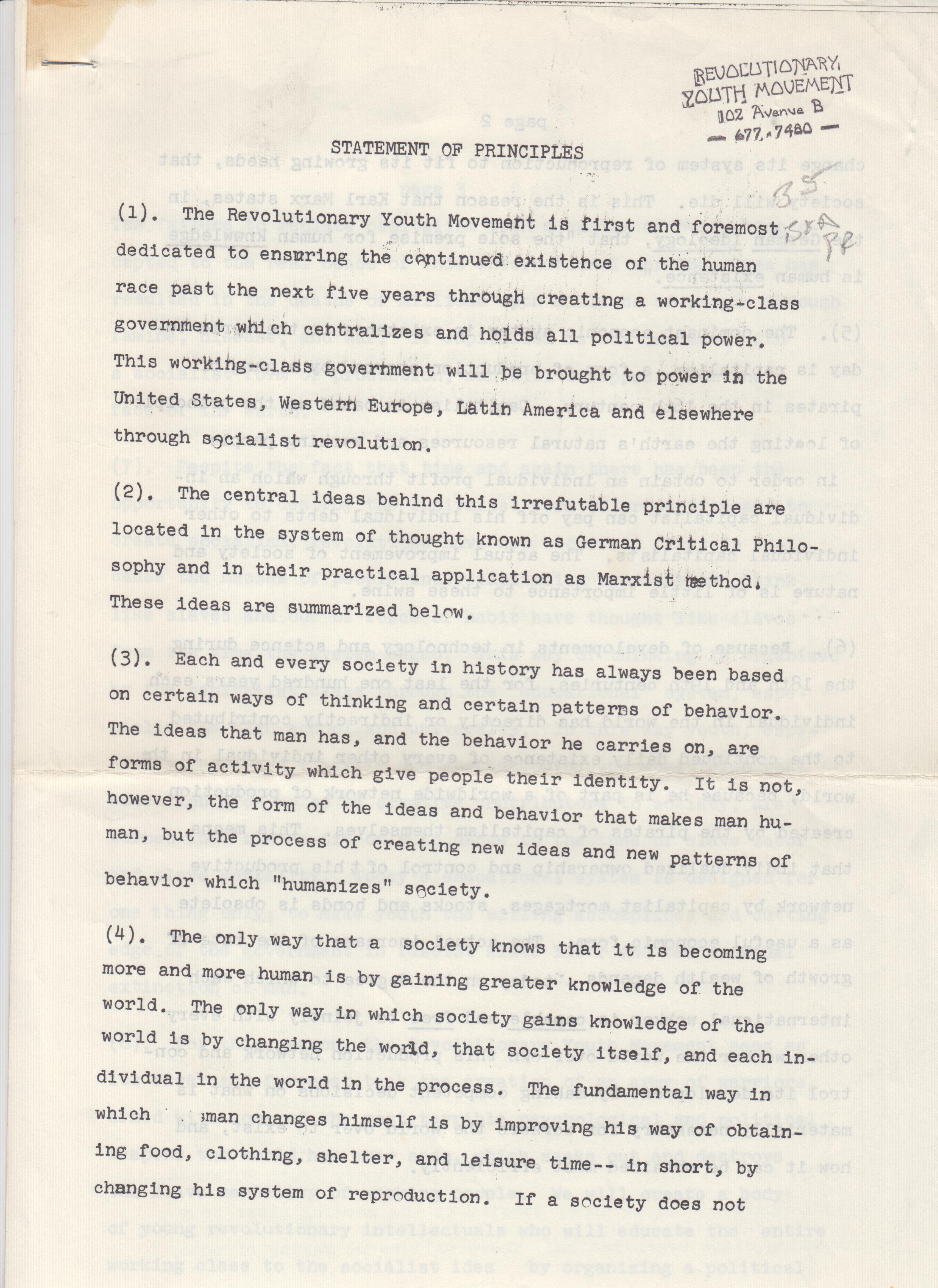 Image for Statement of Principles
