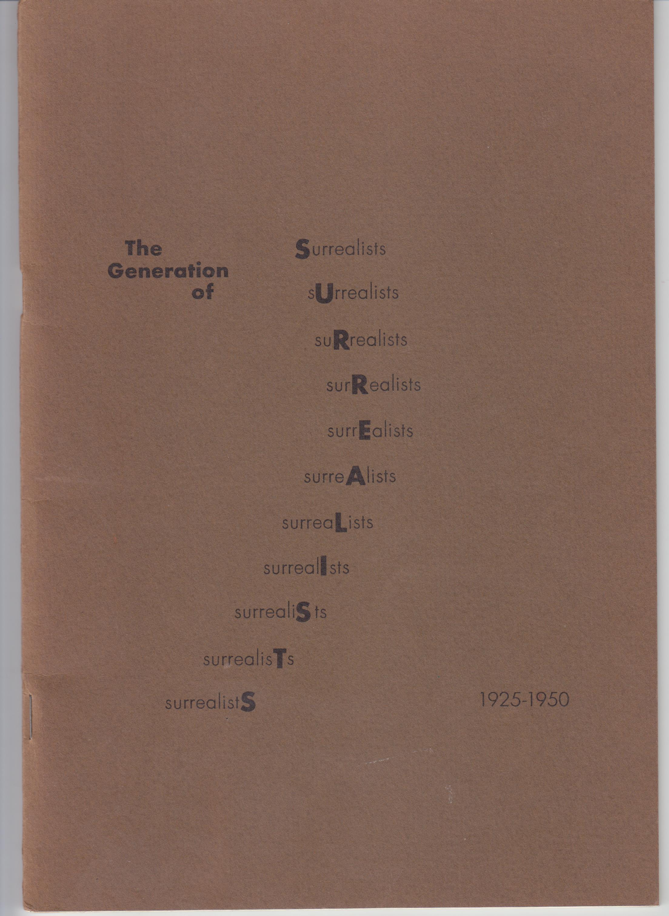 Image for The Generation of Surrealists. Drawings and Prints. 1925-1960
