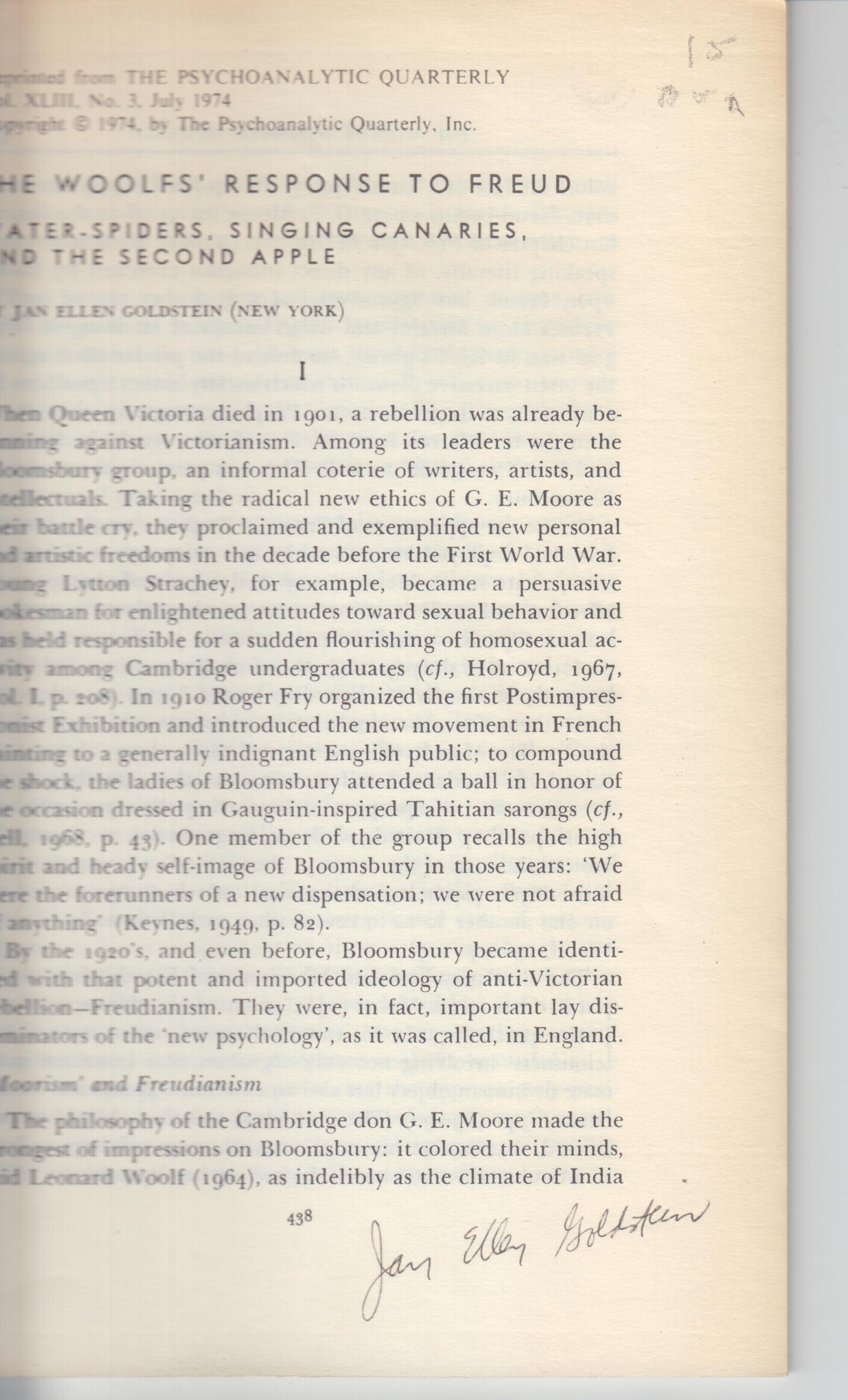 Image for The Woolfs' Response to Freud
