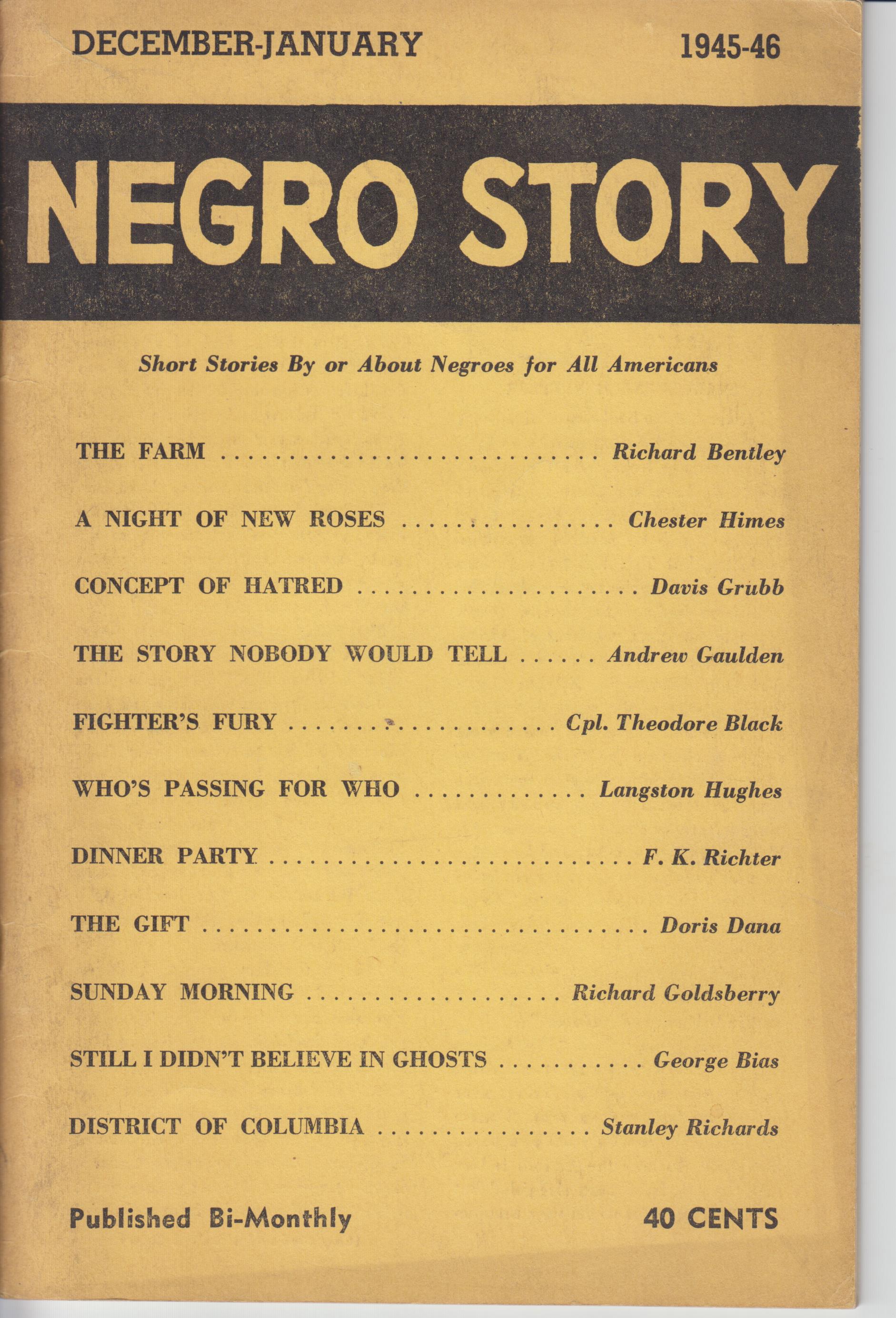 Image for Negro Story Volume II: Number 2 (December 1945-46)