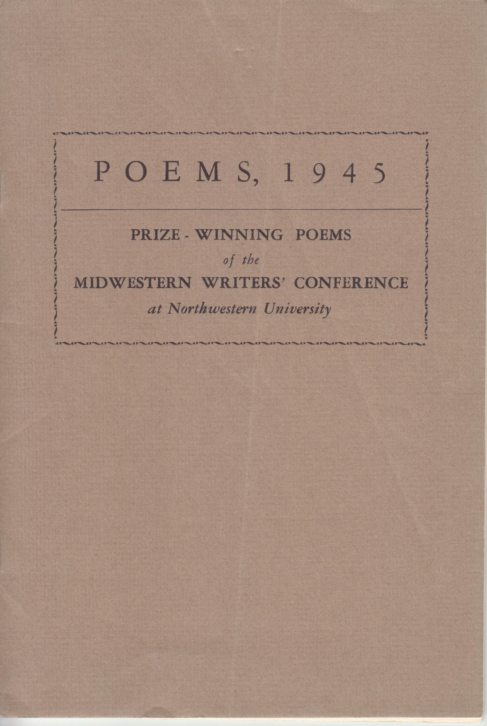 Image for People Protest in Sprawling Lightless Ways, in Poems, 1945. Prize-Winning Poems at the Midwestern Writers' Conference at Northwestern University