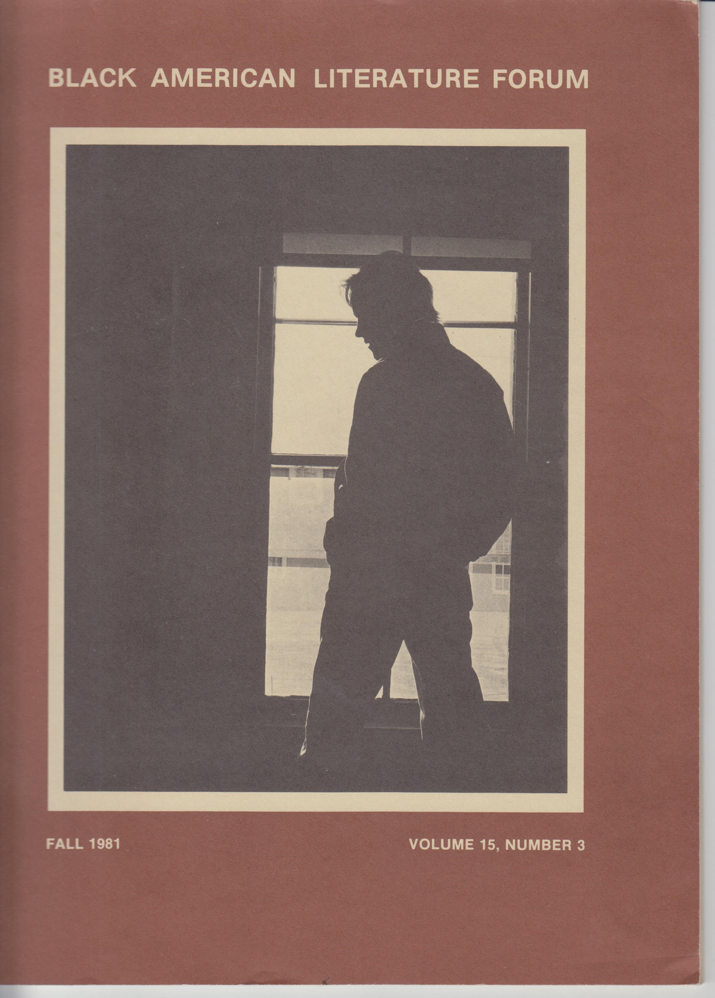 Image for Black American Literature Forum Volume 15, Number 3 (Fall, 1981)
