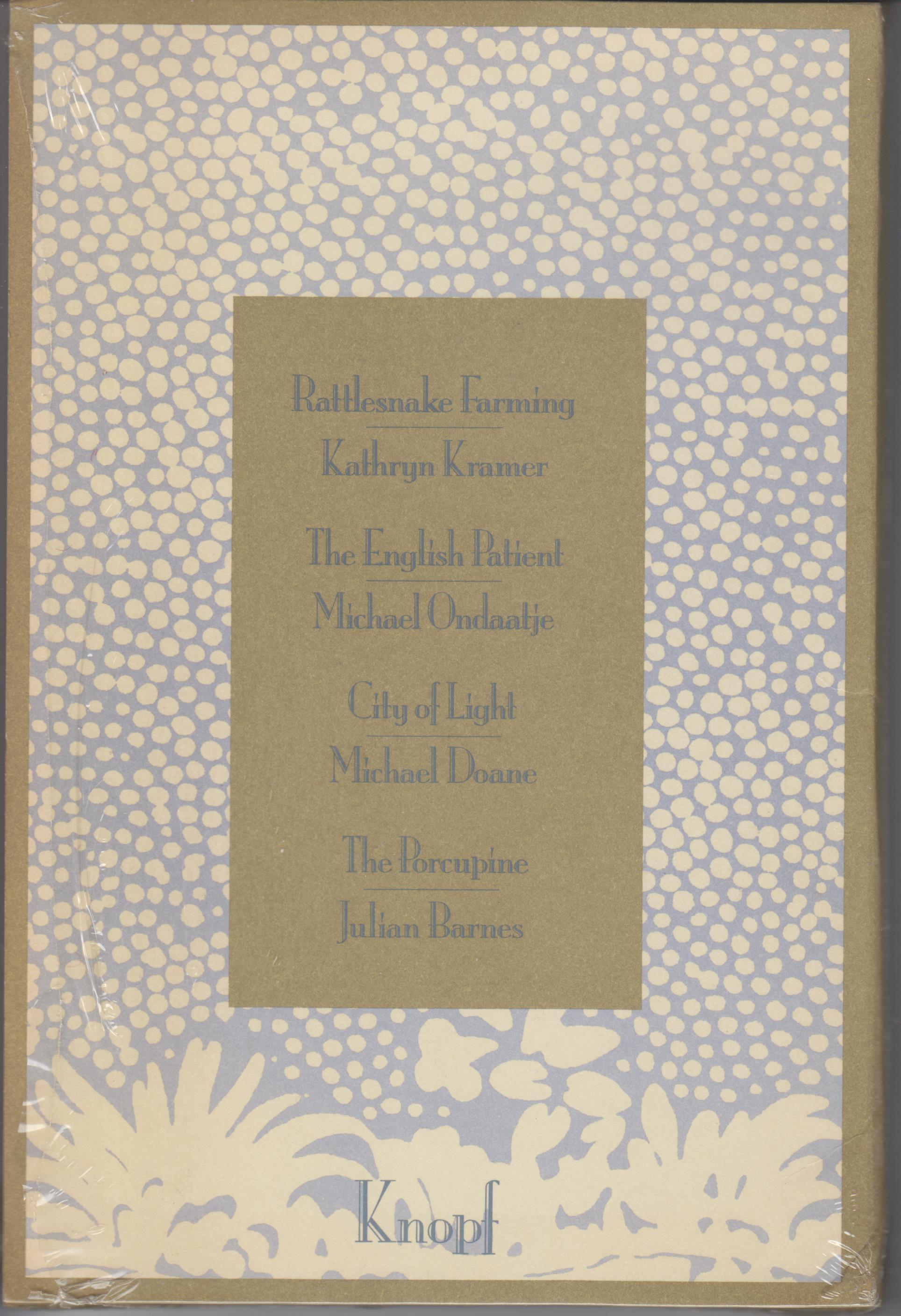 Image for Rattlesnake Farming; The English Patient; City of Light; The Porcupine