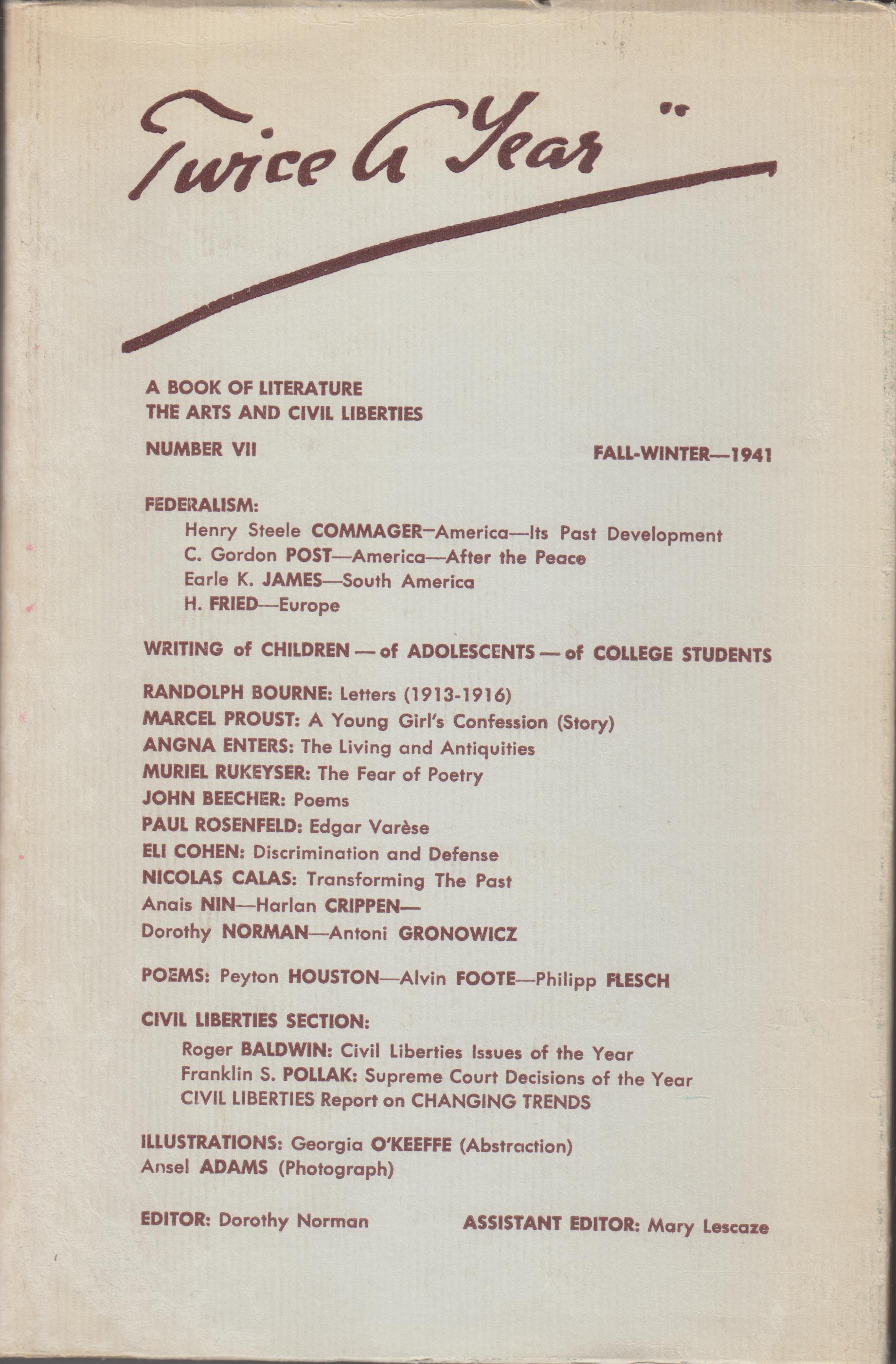 Image for Twice A Year VII (Fall-Winter 1941)