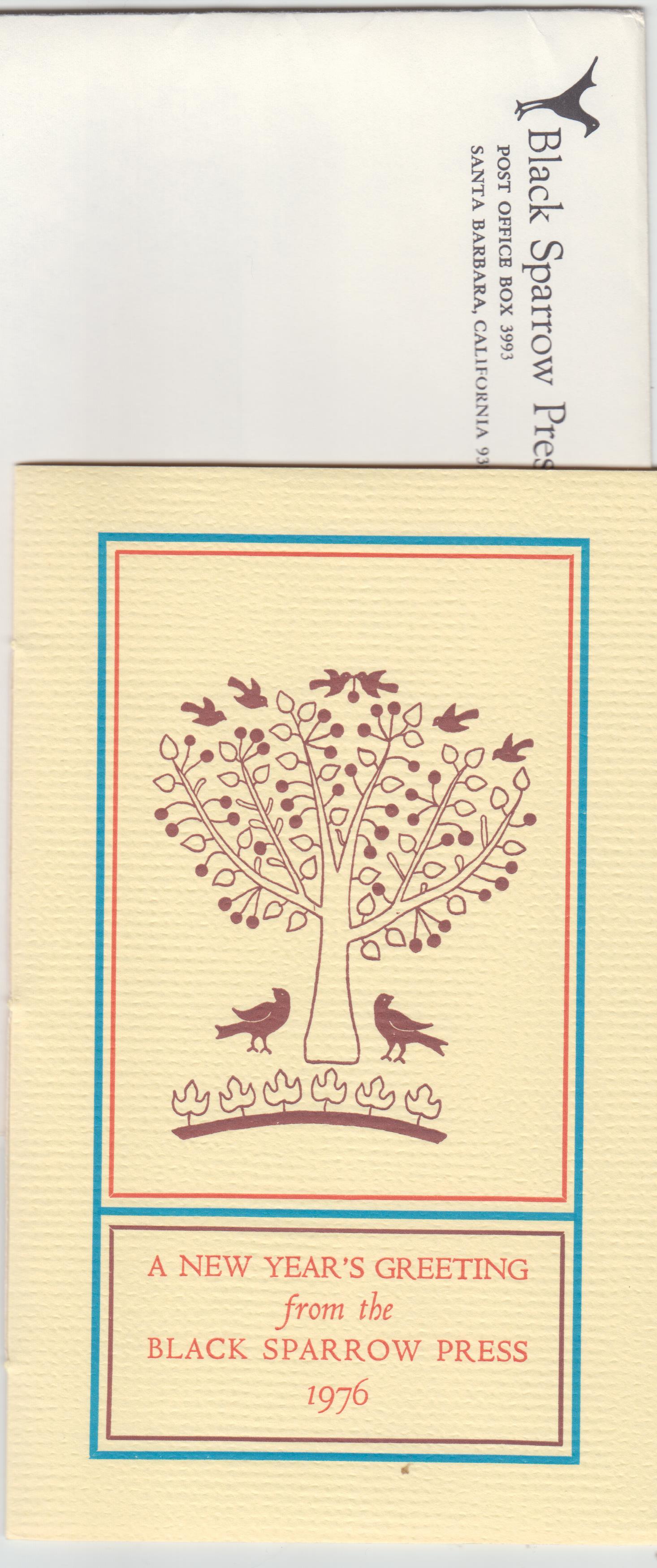 Image for Ten Black Sparrow New Year's Greetings for Friends of the Press (None were for sale)