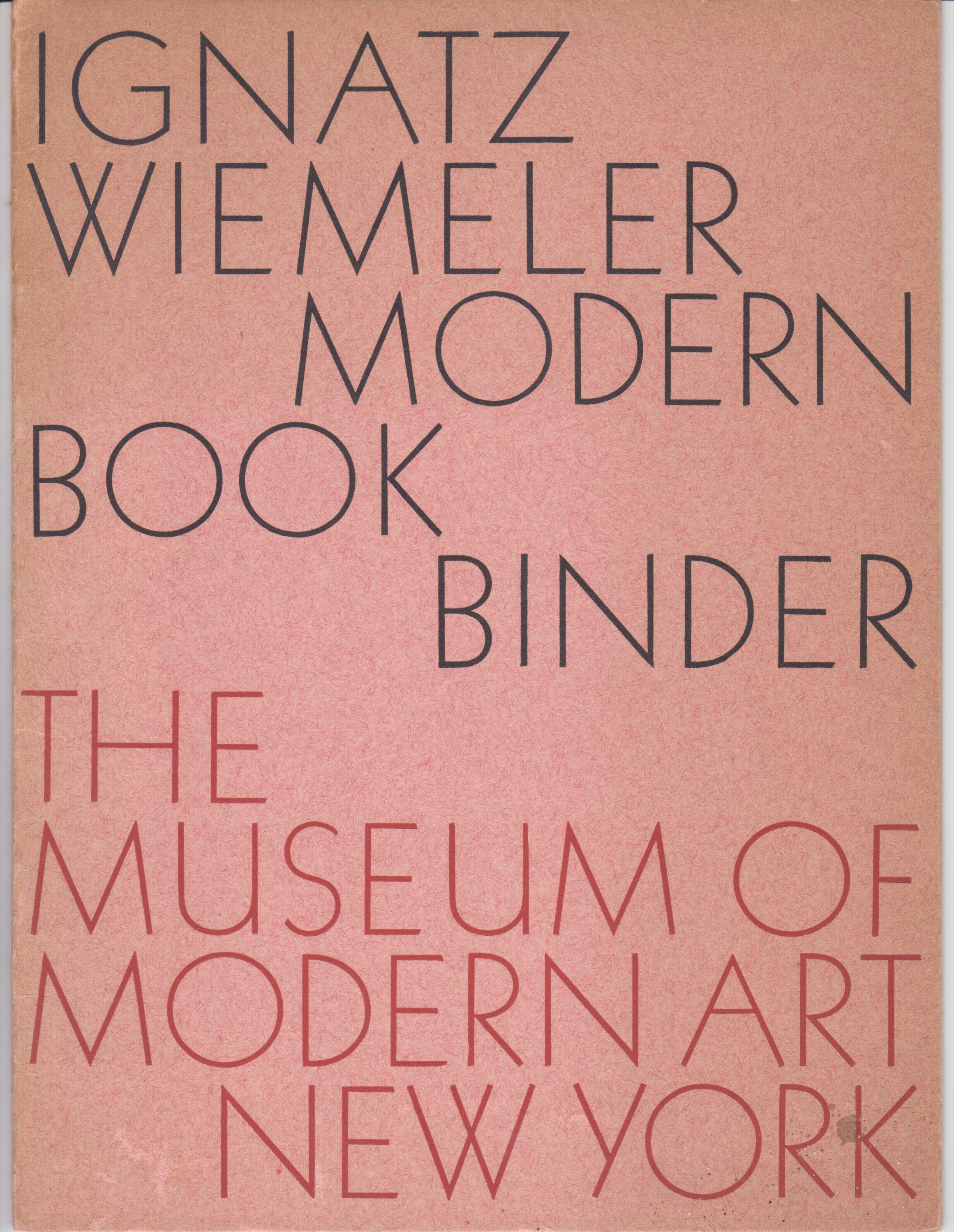 Image for Ignatz Wiemeler, Modern Bookbinder