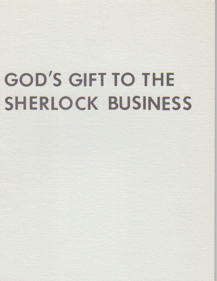 Image for God's Gift To The Sherlock Business. Two Adventures Of Dan Turner, Hollywood Detective